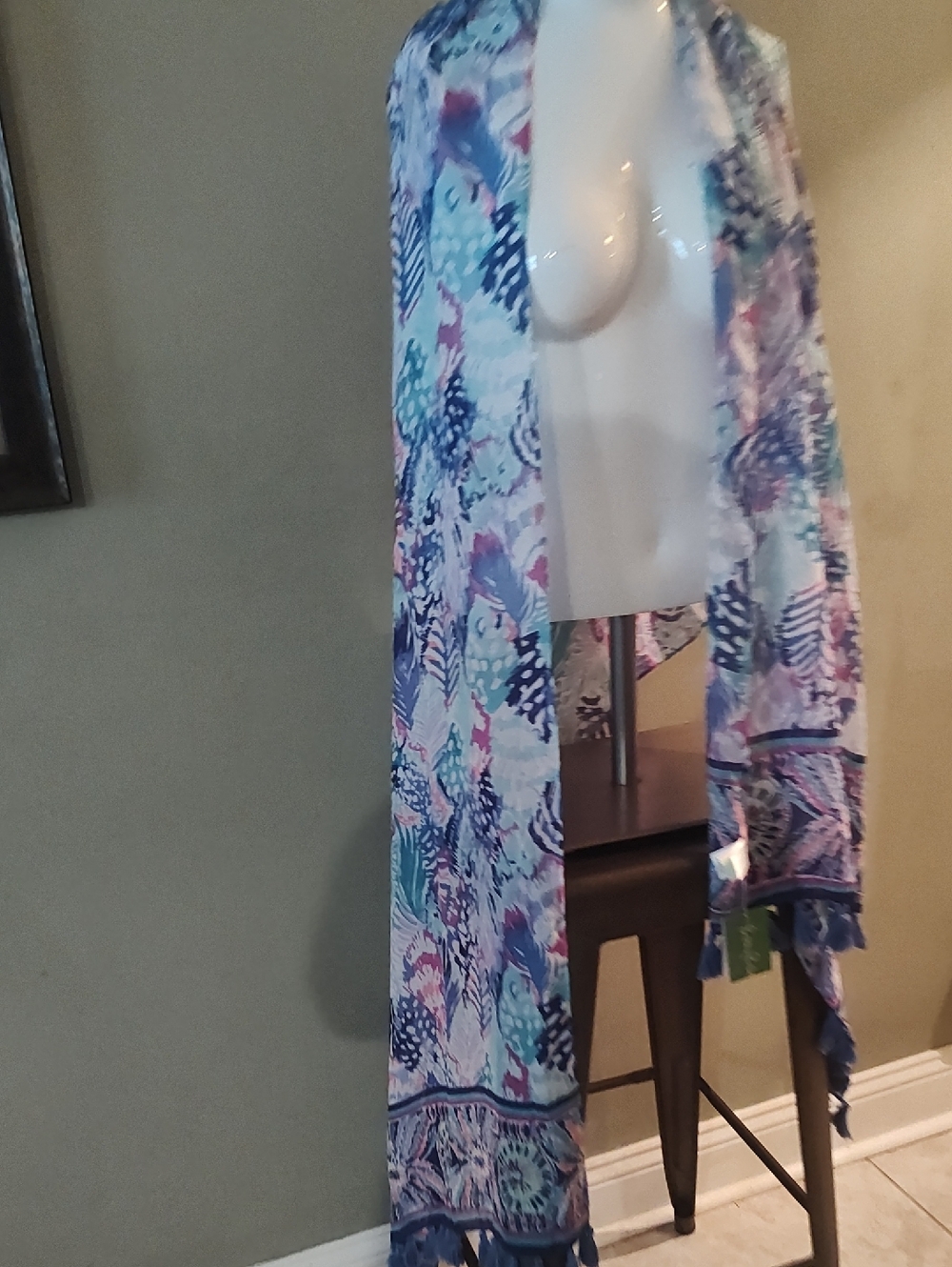 Lilly Pulitzer Multicolor Floral Wrap/ Sarong/ Resort Scarf New W Tags